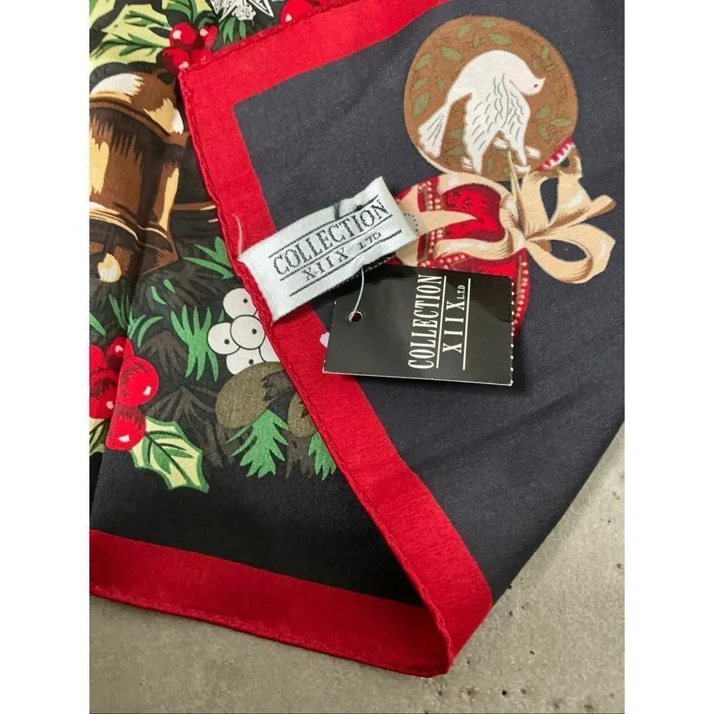 Collection XIIX Christmas Wreath Silk Scarf